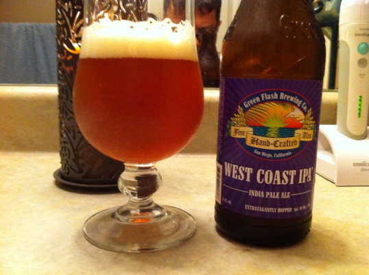 West Coast IPA by Green Flash Brewing Company of San Diego CA