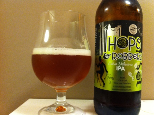 Hops & Robbers Extra Delicious IPA by Double Trouble Brewing Company
