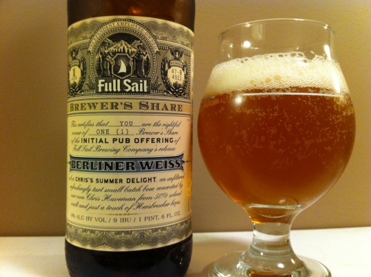 Chris's Summer Delight Berliner Weisse by Full Sail Brewing Company
